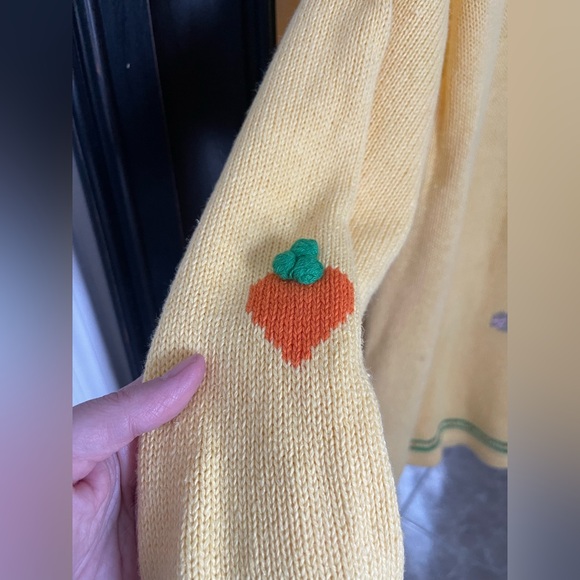 Vintage Quacker Factory Springtime Bunny Yellow Sweater Size 1X - Picture 7 of 8